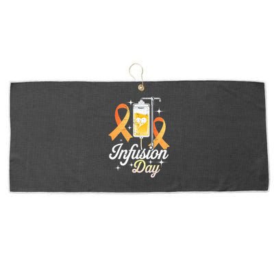 MS I.n.f.u.s.i.o.n Day Multiple Sclerosis Awareness Ribbon Large Microfiber Waffle Golf Towel