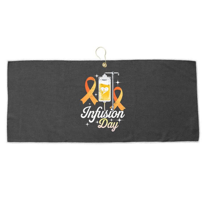 MS I.n.f.u.s.i.o.n Day Multiple Sclerosis Awareness Ribbon Large Microfiber Waffle Golf Towel