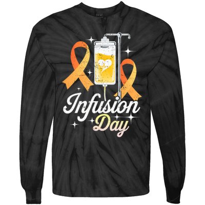 MS I.n.f.u.s.i.o.n Day Multiple Sclerosis Awareness Ribbon Tie-Dye Long Sleeve Shirt