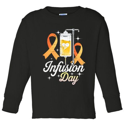 MS I.n.f.u.s.i.o.n Day Multiple Sclerosis Awareness Ribbon Toddler Long Sleeve Shirt