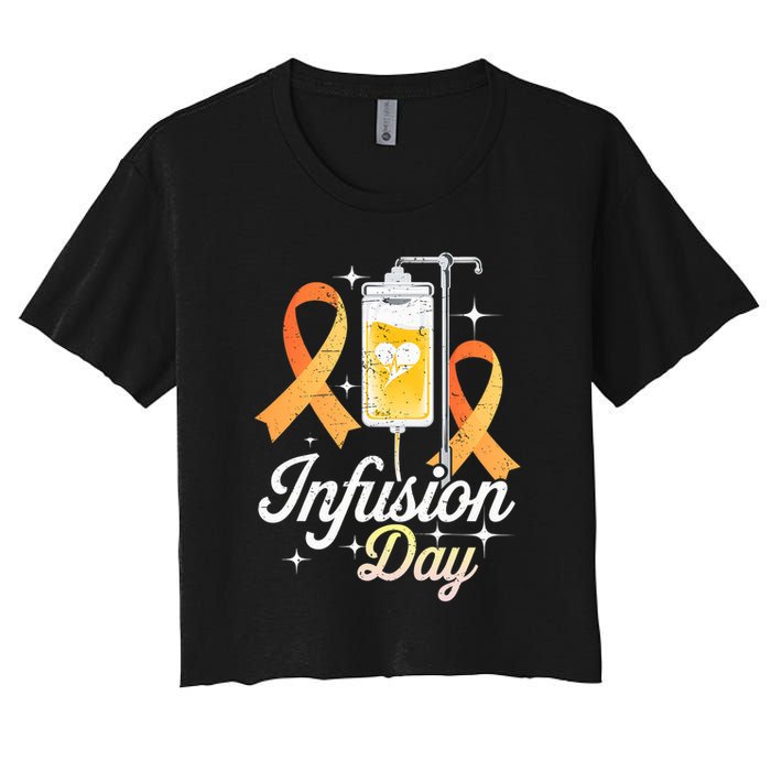 MS I.n.f.u.s.i.o.n Day Multiple Sclerosis Awareness Ribbon Crop Top