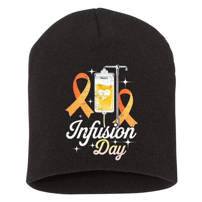 MS I.n.f.u.s.i.o.n Day Multiple Sclerosis Awareness Ribbon Short Acrylic Beanie