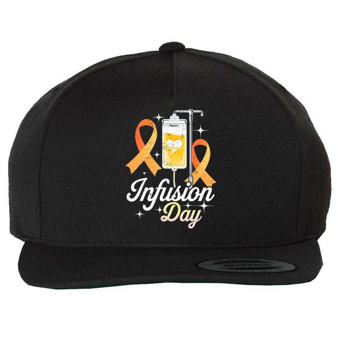 MS I.n.f.u.s.i.o.n Day Multiple Sclerosis Awareness Ribbon Wool Snapback Cap