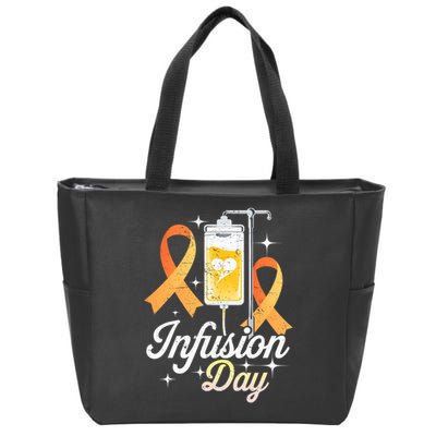 MS I.n.f.u.s.i.o.n Day Multiple Sclerosis Awareness Ribbon Zip Tote Bag