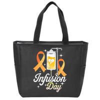 MS I.n.f.u.s.i.o.n Day Multiple Sclerosis Awareness Ribbon Zip Tote Bag