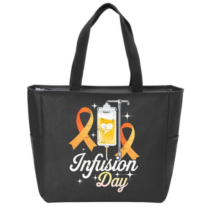 MS I.n.f.u.s.i.o.n Day Multiple Sclerosis Awareness Ribbon Zip Tote Bag