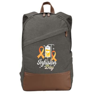 MS I.n.f.u.s.i.o.n Day Multiple Sclerosis Awareness Ribbon Cotton Canvas Backpack