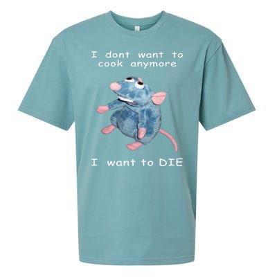 Mouse I Dont Want To Cook Anymore I Want To Die Gifts Sueded Cloud Jersey T-Shirt