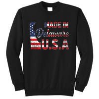 Made In Delaware Us Map State American Flag Delaware Sweatshirt