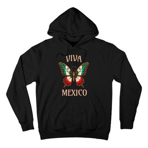 Mexico Independence Day Butterfly Mexican Flag Hoodie