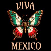 Mexico Independence Day Butterfly Mexican Flag Hoodie