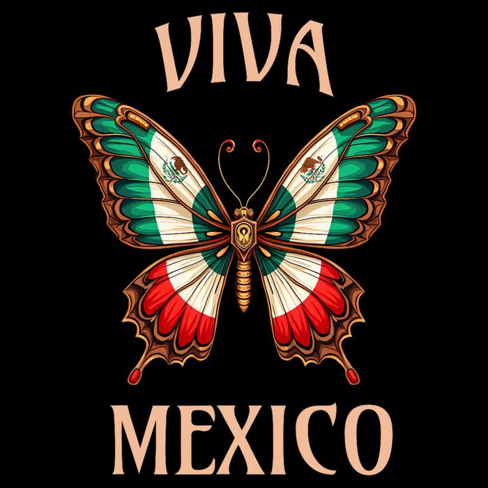 Mexico Independence Day Butterfly Mexican Flag Hoodie