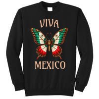 Mexico Independence Day Butterfly Mexican Flag Sweatshirt