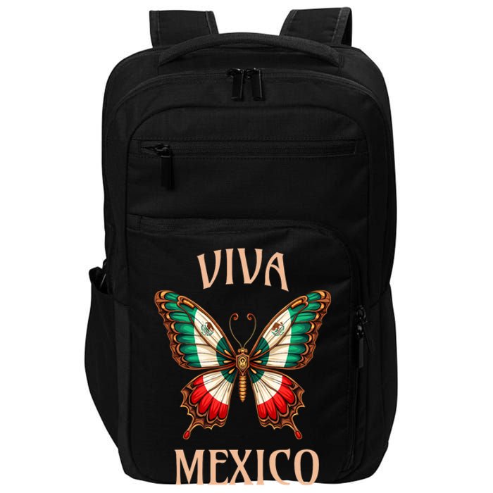 Mexico Independence Day Butterfly Mexican Flag Impact Tech Backpack