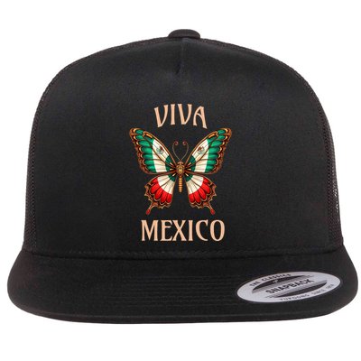 Mexico Independence Day Butterfly Mexican Flag Flatbill Hat