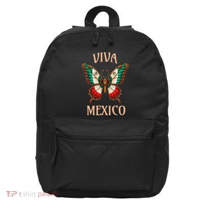 Mexico Independence Day Butterfly Mexican Flag 16 in Basic Backpack