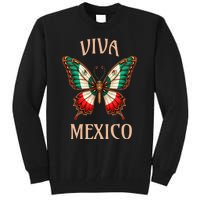 Mexico Independence Day Butterfly Mexican Flag Tall Sweatshirt