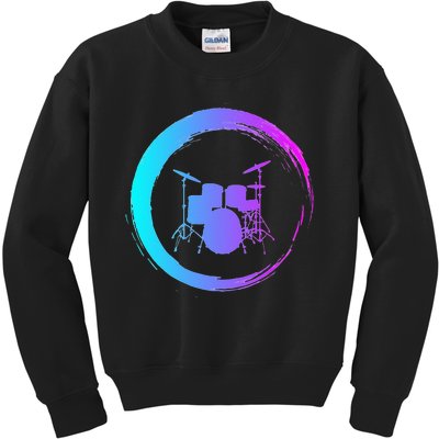 Musical Instrument Drummer Drums Musician Kids Sweatshirt