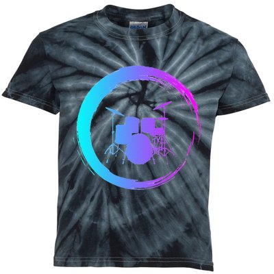 Musical Instrument Drummer Drums Musician Kids Tie-Dye T-Shirt