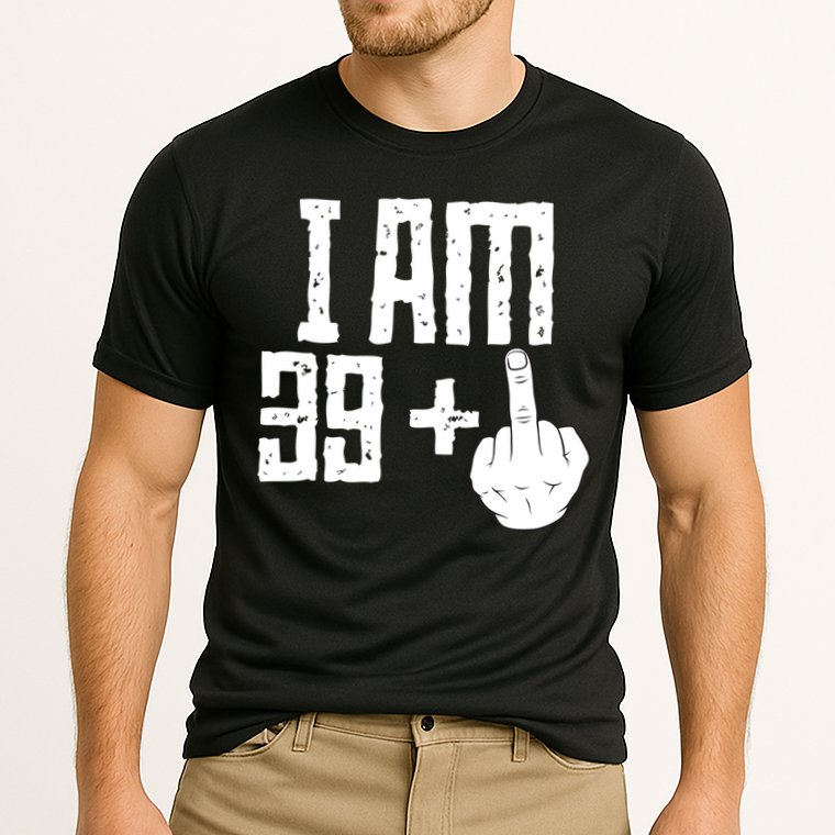 Middle Finger 40th Birthday Funny Cooling Performance Crew T-Shirt