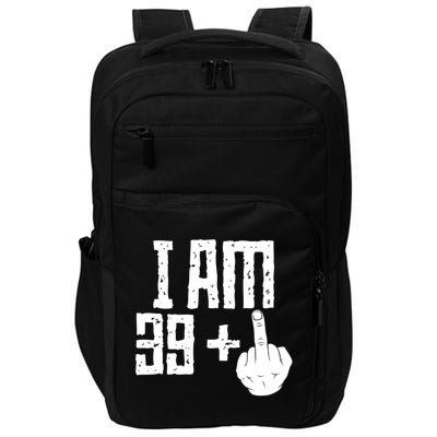 Middle Finger 40th Birthday Funny Impact Tech Backpack