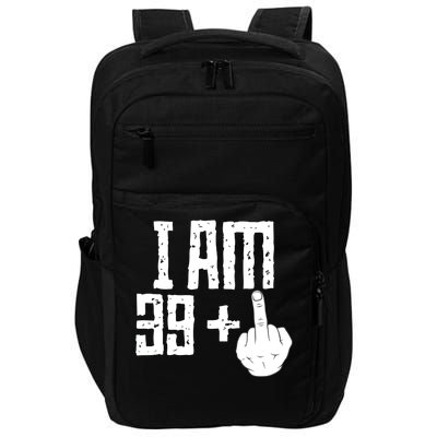 Middle Finger 40th Birthday Funny Impact Tech Backpack