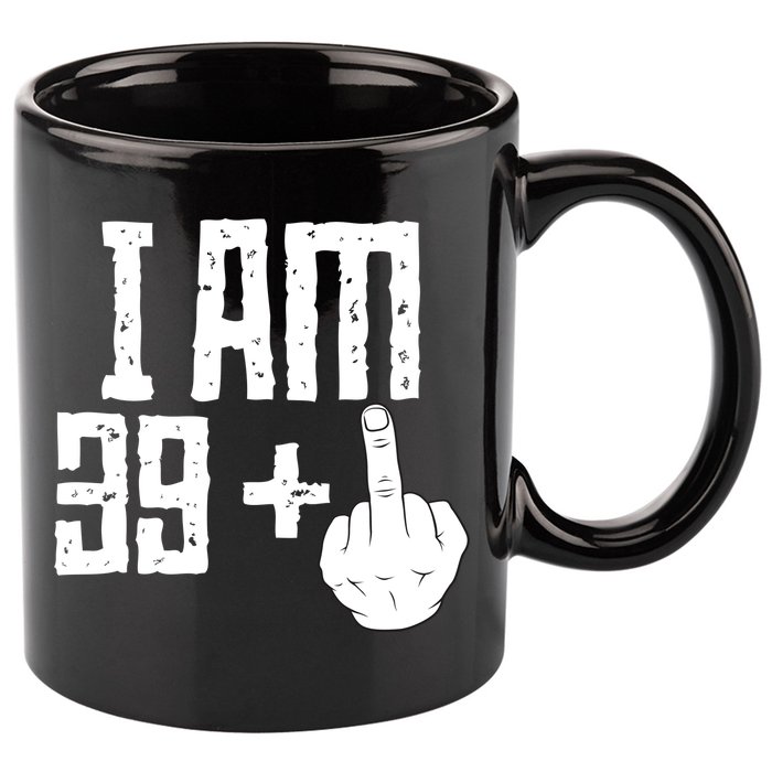 Middle Finger 40th Birthday Funny 11oz C Handle Ceramic Mug