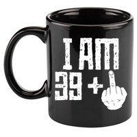 Middle Finger 40th Birthday Funny 11oz C Handle Ceramic Mug