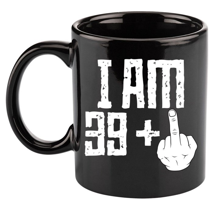 Middle Finger 40th Birthday Funny 11oz C Handle Ceramic Mug
