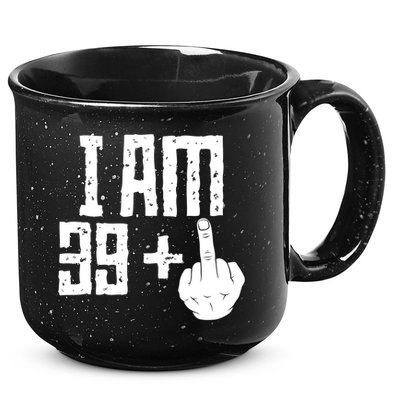 Middle Finger 40th Birthday Funny 15oz Campfire Ceramic Mug