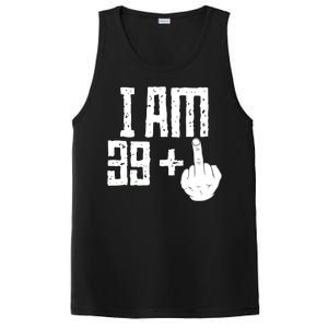 Middle Finger 40th Birthday Funny PosiCharge Competitor Tank