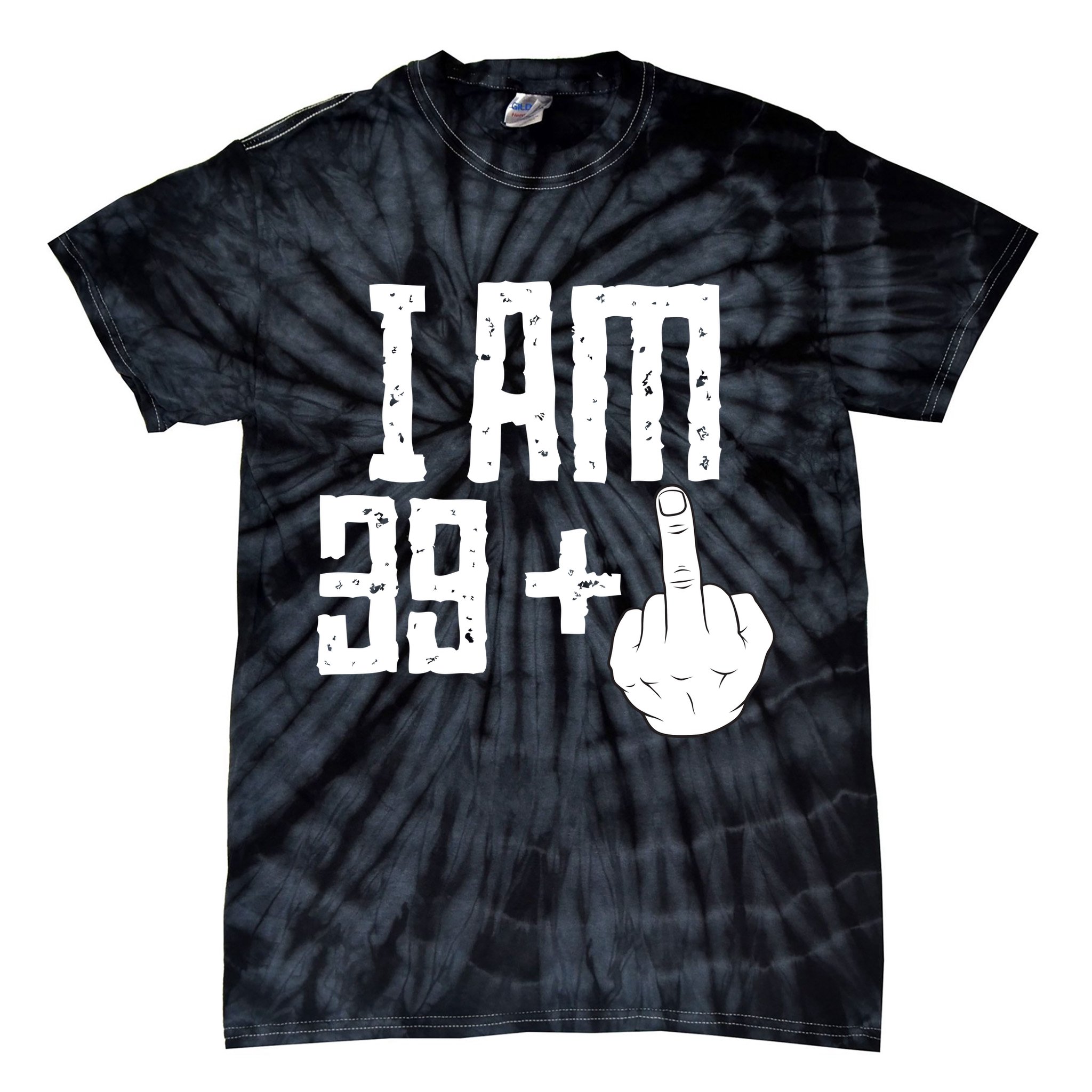 Middle Finger 40th Birthday Funny Tie-Dye T-Shirt