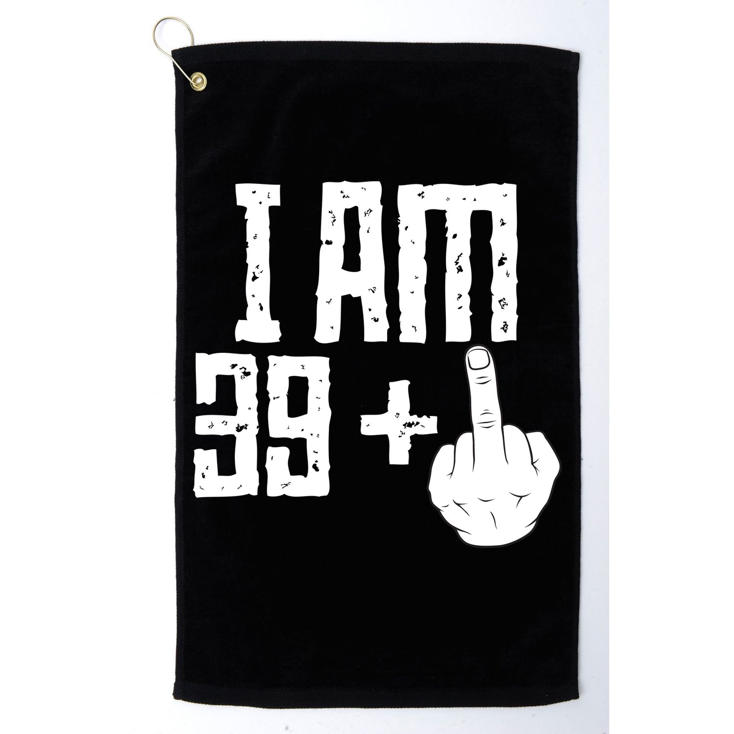 Middle Finger 40th Birthday Funny Golf Towel