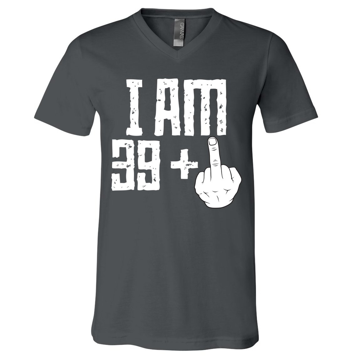 Middle Finger 40th Birthday Funny V-Neck T-Shirt