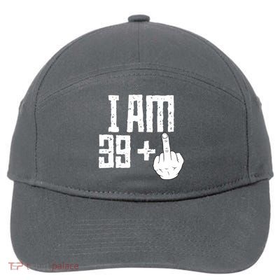 Middle Finger 40th Birthday Funny 7-Panel Snapback Hat