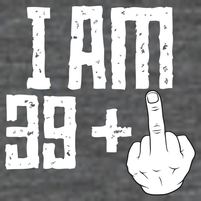 Middle Finger 40th Birthday Funny Poster