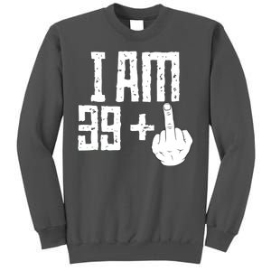 Middle Finger 40th Birthday Funny Tall Sweatshirt