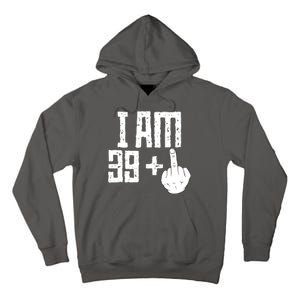 Middle Finger 40th Birthday Funny Tall Hoodie