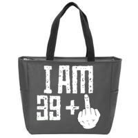 Middle Finger 40th Birthday Funny Zip Tote Bag