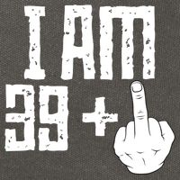 Middle Finger 40th Birthday Funny Cotton Canvas Backpack