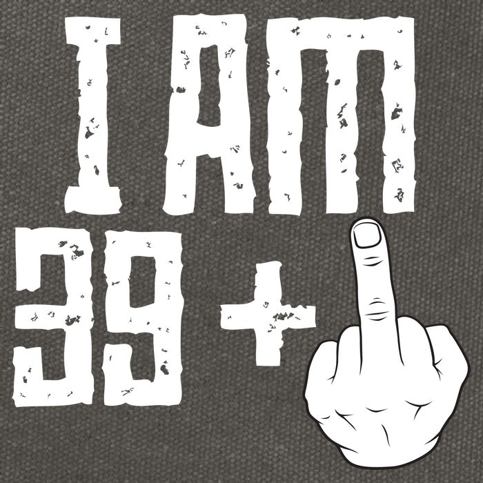 Middle Finger 40th Birthday Funny Cotton Canvas Backpack