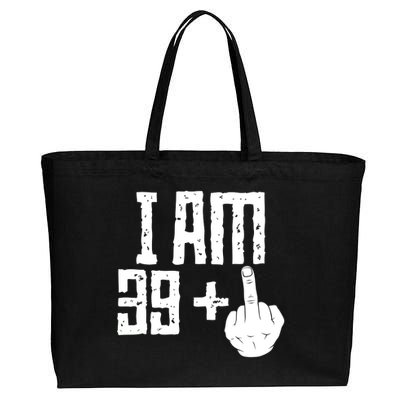 Middle Finger 40th Birthday Funny Cotton Canvas Jumbo Tote