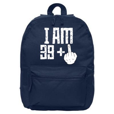 Middle Finger 40th Birthday Funny 16 in Basic Backpack