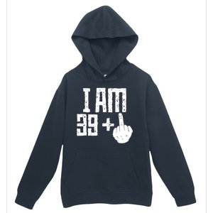 Middle Finger 40th Birthday Funny Urban Pullover Hoodie