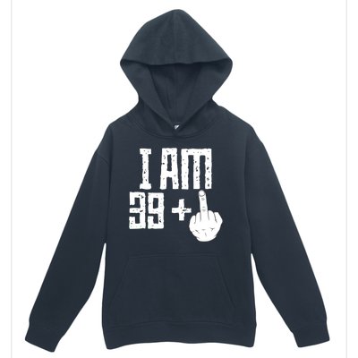 Middle Finger 40th Birthday Funny Urban Pullover Hoodie