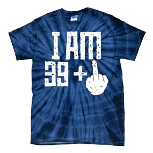 Middle Finger 40th Birthday Funny Tie-Dye T-Shirt