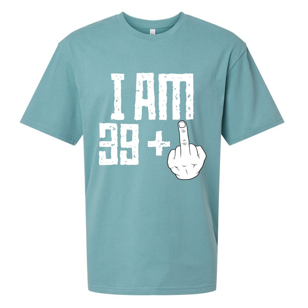 Middle Finger 40th Birthday Funny Sueded Cloud Jersey T-Shirt