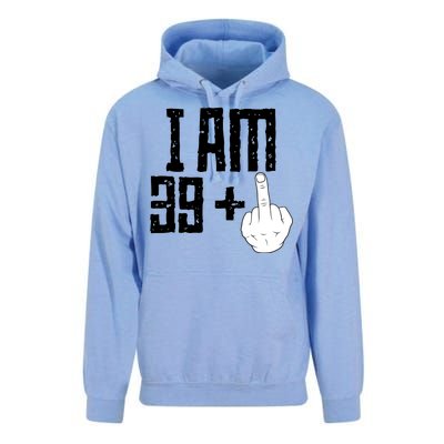 Middle Finger 40th Birthday Funny Unisex Surf Hoodie