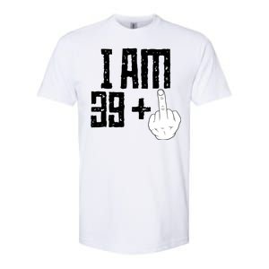 Middle Finger 40th Birthday Funny Softstyle CVC T-Shirt