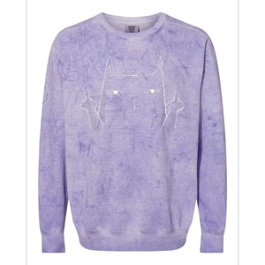 Middle Finger Cat Colorblast Crewneck Sweatshirt